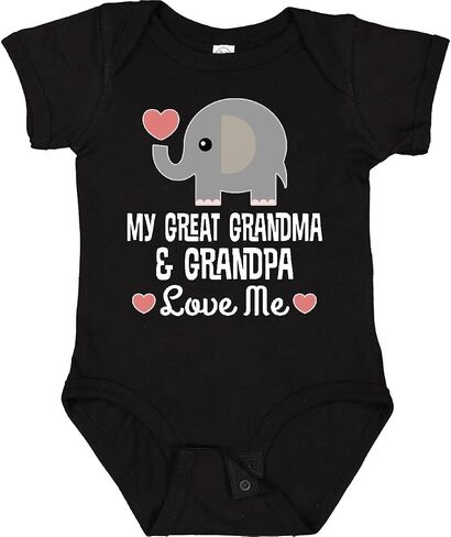 inktastic My Great Grandma and Great Grandpa Love Me Baby Bodysuit in Saudi Arabia