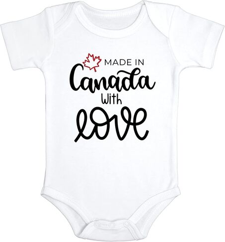 Made in Canada with Love Baby Bodysuit | Made with love Baby Jumpsuit in Saudi Arabia