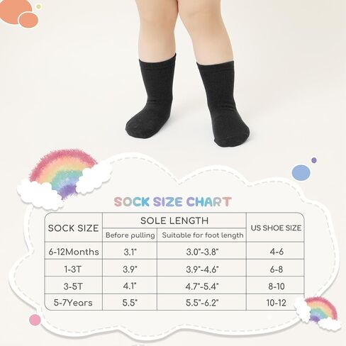 Baby Toddler Non-slip Socks Boys Girls Cotton Socks with Grips Multiple Pack Cute Ankle Cartoon Sock 6M-7Years in Saudi Arabia