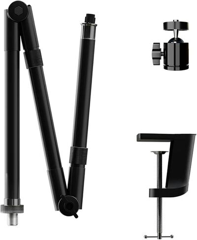 Flexible Three-Section Metal Desktop Stand 2kg Load-Bearing with Ball Head Long arm Camera Aluminum Stand in Saudi Arabia