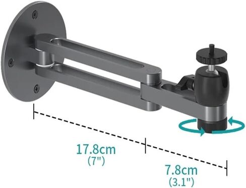 Aluminum Alloy Wall Mount Bracket Suitable for 1/4 inch Screw Hole 10 kg Load Capacity in Saudi Arabia