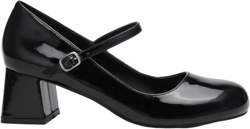 CIDER Patent Leather Chunky Heeled Mary Jane Shoes in Saudi Arabia