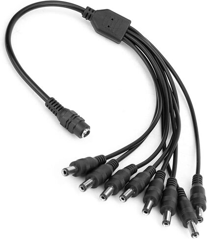 aqxreight DC 12V Female to 8 Male Power Supply Splitter Cable Adapter Converter for CCTV Camera Female to 8 Male Splitter to 8 Power Splitter to 8 CCTV Splitter Power Splitter Cable CCTV in Saudi Arabia