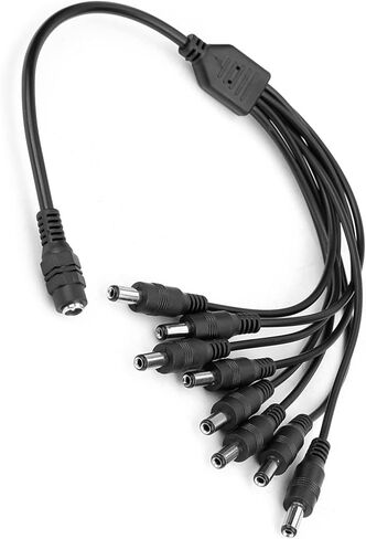 aqxreight DC 12V Female to 8 Male Power Supply Splitter Cable Adapter Converter for CCTV Camera Female to 8 Male Splitter to 8 Power Splitter to 8 CCTV Splitter Power Splitter Cable CCTV in Saudi Arabia