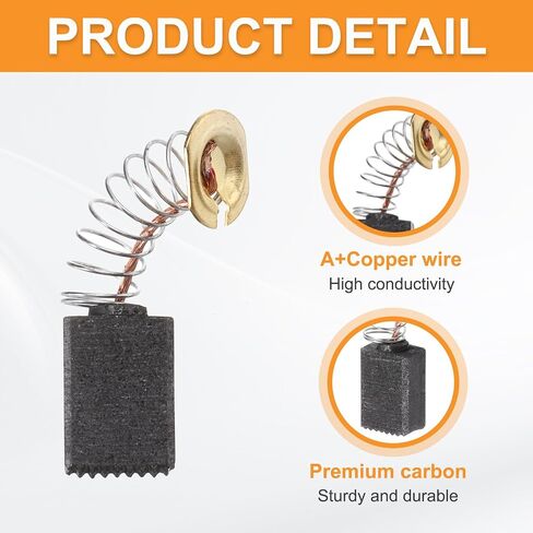 MECCANIXITY CB411 Carbon Brushes Set Replaces 10 Sizes for Most Power Tools Electric Hammer Drill Motor Circular Saws Replacement Part in Saudi Arabia