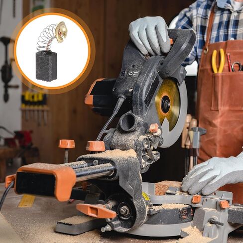 MECCANIXITY CB411 Carbon Brushes Set Replaces 10 Sizes for Most Power Tools Electric Hammer Drill Motor Circular Saws Replacement Part in Saudi Arabia