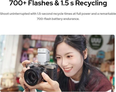 GODOX iT22C Mini Camera Flash with TTL Auto-Metering IT22C for Canon TTL Flash 1.5s Recycling 700 Flashes Built-in Lithium Battery with Magnetic Diffuser Filters Compatible for Canon Camera Sliver in Saudi Arabia