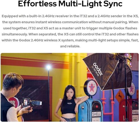Godox IT32 TTL Camera Flash for Canon, Sony, Nikon, Fuji, Olympus Camera, Tochscreen Speedlight, 2.4G Wireless, GN18, Recycle Time 1.5s, Magnetic Interface, Off Camera Flash for Wedding, Portrait in Saudi Arabia