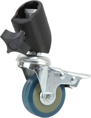 CHICIRIS Durable Iron and Plastic Light Stand Caster Wheel Set, 22mm Locking Wheel Set with Brake, 3-Piece for Photography Studio Video in Saudi Arabia