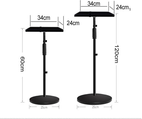 T3-60120 20kg 5kg 600-1200MM Height Adjustable Projector Tripod Floor Stand with Tray 34 * 24cm Large Base(T5-60120) in Saudi Arabia