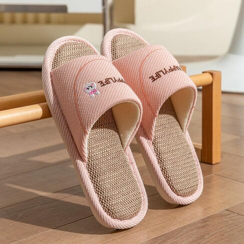 Linen Slippers for Women and Men Non Slip Soft Home House Womens Slippers for Home in Saudi Arabia
