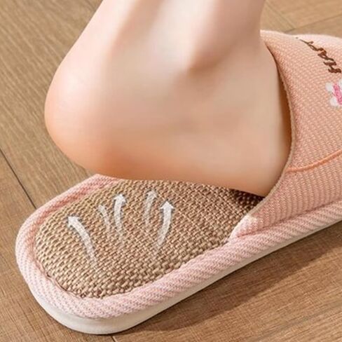 Linen Slippers for Women and Men Non Slip Soft Home House Womens Slippers for Home in Saudi Arabia