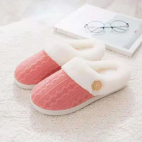 Women's Fuzzy House Slippers Comfy Bedroom Slippers Warm Memory Foam Lightweight House Shoes in Saudi Arabia