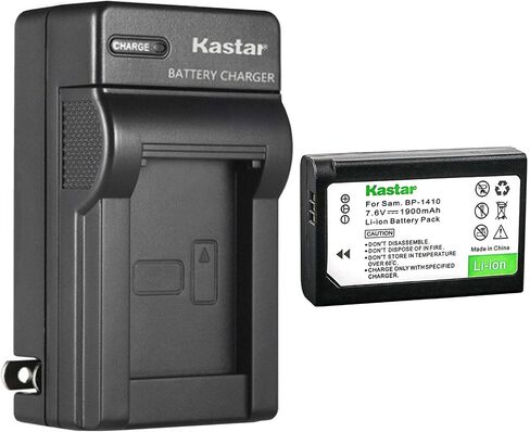 استبدال شاحن بطارية حائط تيار متردد من Kastar لبطارية سامسونج BP-1410، BP1410، ED-BP1410، سامسونج NX30، EV-NX30ZZBGBUS، WB2200، Digimax WB2200، WB2200BMBCL، WB2200F، كاميرا Digimax WB2200F in Kuwait