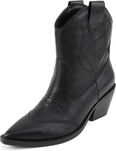 Soda Incity - Women Pointed Toe Western Ankle Boot with Stitched Details in Saudi Arabia