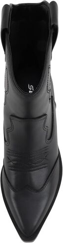 Soda Incity - Women Pointed Toe Western Ankle Boot with Stitched Details in Saudi Arabia