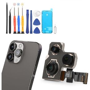 YWLRONG for iPhone 14 Pro Max Main Back Camera Replacement for iPhone 14 Pro Max A2894 A2651 A2893 A2895 Main Rear Camera with Flex Cables Repair with Tools in Kuwait