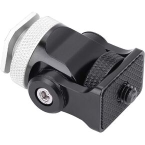 Hot Shoe Mount Sustainable Aluminum Bracket for Camera Flash Monitor Microphone Holder, Lightweight Mini Standard for Photography Enthusiasts Black (Black Red) in Saudi Arabia