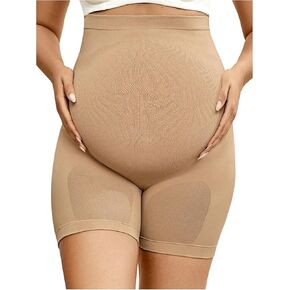 OYOANGLE Women's Maternity High Waisted Butt Lifting Short Leggings Tummy Control Workout Yoga Shapewear Shorts in Saudi Arabia