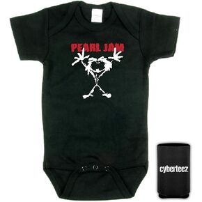 Pearl Jam Stick Man Logo Onesie Kids Infant Childrens Bodysuit + Coolie in Saudi Arabia