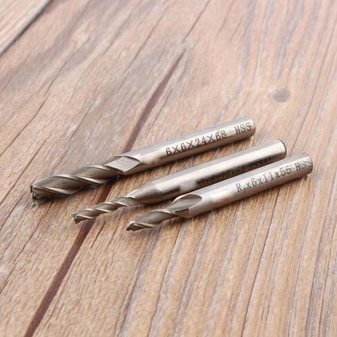3 Flute HSS & Aluminium Extra 6mm End Mill Milling Cutter CNC Bit Extended in Saudi Arabia