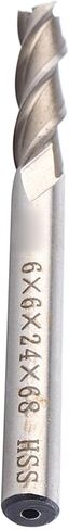 3 Flute HSS & Aluminium Extra 6mm End Mill Milling Cutter CNC Bit Extended in Saudi Arabia