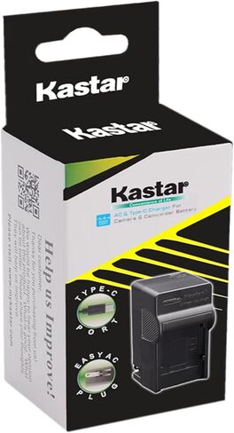 Kastar AC & USB-C Battery Charger, Compatible with Canon BP-820 BP-828, XA10 XA20 XA25 XA30 XA35 XA40 XA45 XA50 XA55, VIXIA HF G21 G30 G40 G50 G60, XF400 XF405, CG-800 Charger in Saudi Arabia