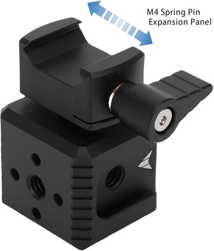 Yunseity Expansion Adapter for RS2,RSC2,RS3,RS4 Camera Stabilizer Mount Rod Clamp, Expander Connecting Flash,Light,Microphone with Aluminum Alloy for Vloggers,Filmmakers in Saudi Arabia