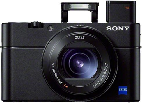 كاميرا سوني RX100VA الرقمية بدقة 20.1 ميجابكسل: كاميرا RX100 V Cyber-shot باللون الأسود (متجددة) in Kuwait