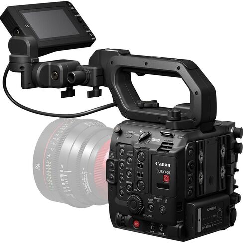 Canon EOS C400 6K Full Frame Cinema Camera with RF Mount, Triple Base ISO, Internal Cinema RAW Light, Compact Design (6388C002) + Canon RF 100-500mm f/4.5-7.1L Lens + 128GB Card + Adapter EF-EOS R in Saudi Arabia