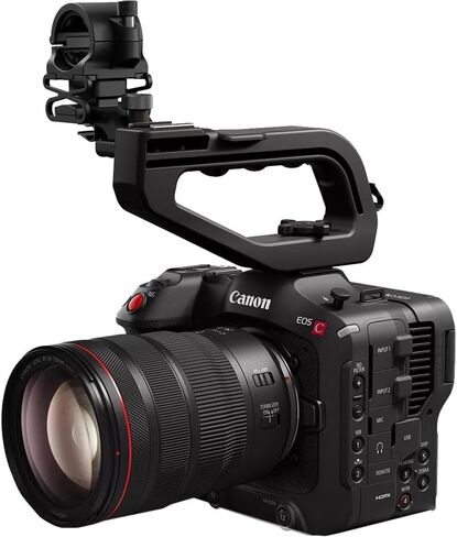 Canon EOS C70 Cinema Camera Kit | 4K Super 35mm Sensor with RF 24-70mm f/2.8 Lens | Professional Video Production Compact Cinema (4507C017) + 64GB Card in Saudi Arabia