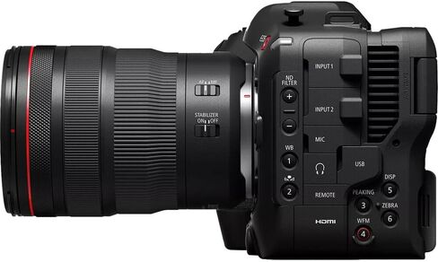 Canon EOS C70 Cinema Camera Kit | 4K Super 35mm Sensor with RF 24-70mm f/2.8 Lens | Professional Video Production Compact Cinema (4507C017) + 64GB Card in Saudi Arabia