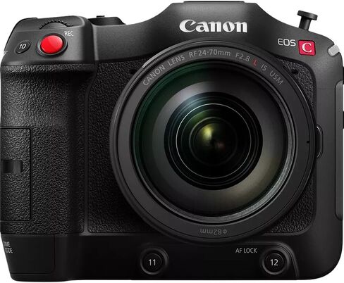 Canon EOS C70 Cinema Camera Kit | 4K Super 35mm Sensor with RF 24-70mm f/2.8 Lens | Professional Video Production Compact Cinema (4507C017) + 64GB Card in Saudi Arabia