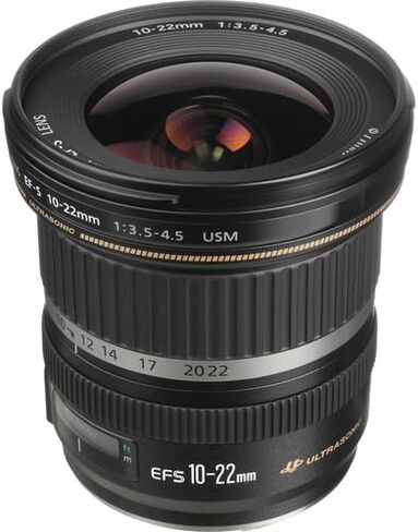 Canon EF-S 10-22mm f/3.5-4.5 USM Lens | Ultra-Wide Angle Zoom with Fast Autofocus & Advanced Optics | for Architecture, Travel & Landscape Photography (9518A002) + Adapter EF-EOS R + Bag + 64GB Card in Saudi Arabia
