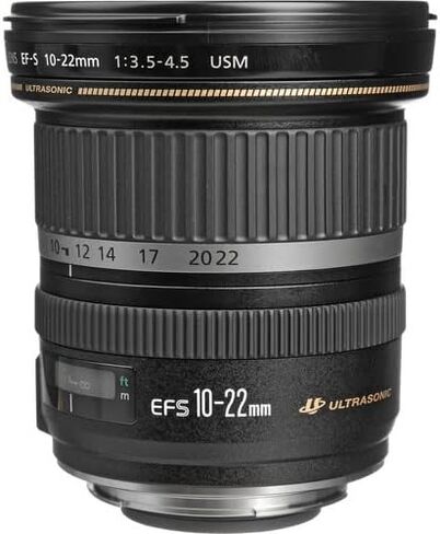 Canon EF-S 10-22mm f/3.5-4.5 USM Lens | Ultra-Wide Angle Zoom with Fast Autofocus & Advanced Optics | for Architecture, Travel & Landscape Photography (9518A002) + Adapter EF-EOS R + Bag + 64GB Card in Saudi Arabia