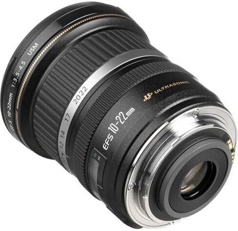 Canon EF-S 10-22mm f/3.5-4.5 USM Lens | Ultra-Wide Angle Zoom with Fast Autofocus & Advanced Optics | for Architecture, Travel & Landscape Photography (9518A002) + Adapter EF-EOS R + Bag + 64GB Card in Saudi Arabia
