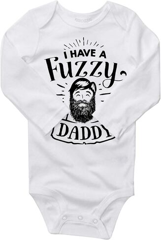 I Have a Fuzzy Daddy - Funny Hipster Baby Shirts in Saudi Arabia