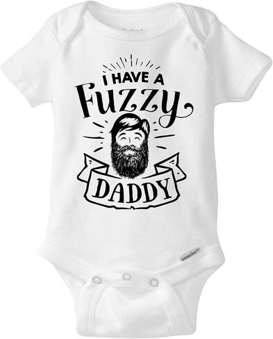 I Have a Fuzzy Daddy - Funny Hipster Baby Shirts in Saudi Arabia