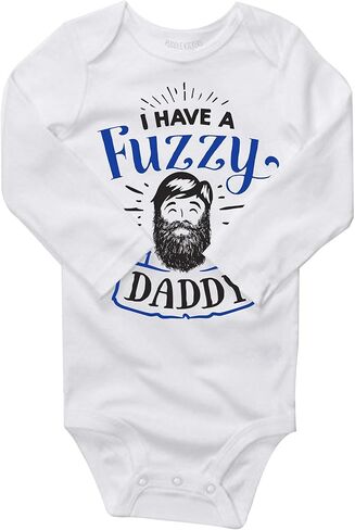 I Have a Fuzzy Daddy - Funny Hipster Baby Shirts in Saudi Arabia