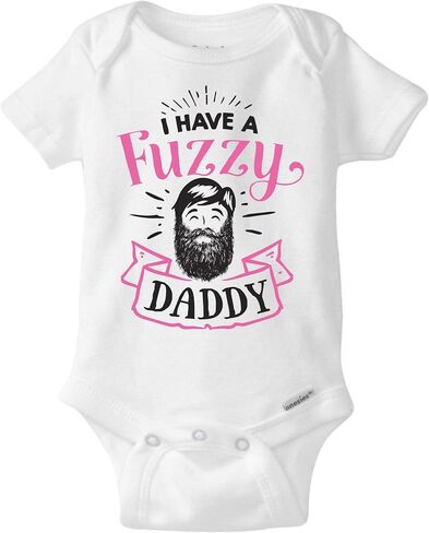 I Have a Fuzzy Daddy - Funny Hipster Baby Shirts in Saudi Arabia