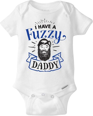 I Have a Fuzzy Daddy - Funny Hipster Baby Shirts in Saudi Arabia