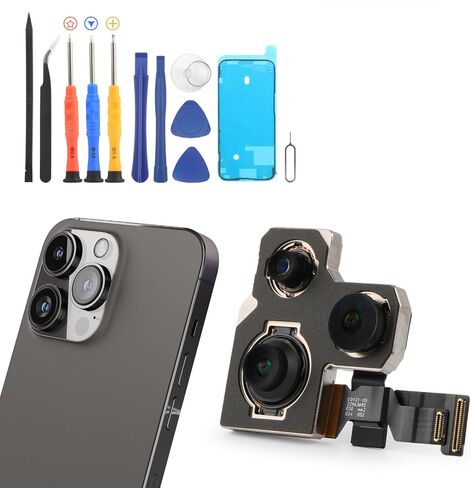 YWLRONG لهاتف iPhone 14 Pro Max بديل الكاميرا الخلفية الرئيسية لهاتف iPhone 14 Pro Max A2894 A2651 A2893 A2895 الكاميرا الخلفية الرئيسية مع إصلاح الكابلات المرنة مع الأدوات in Saudi Arabia