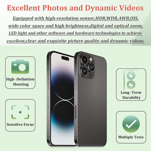 YWLRONG لهاتف iPhone 14 Pro Max بديل الكاميرا الخلفية الرئيسية لهاتف iPhone 14 Pro Max A2894 A2651 A2893 A2895 الكاميرا الخلفية الرئيسية مع إصلاح الكابلات المرنة مع الأدوات in Saudi Arabia