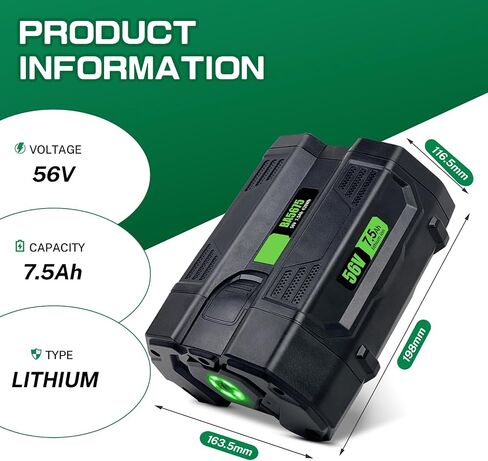 56V 7500mAh BA2800 بديل لبطارية EGO 7.5Ah ليثيوم BA2800 BA4200 بديل لبطارية EGO 56 فولت متوافق مع EGO 56 فولت CS1604 CS1804 CS1403 HT2400 LB6504 أدوات كهربائية in Saudi Arabia