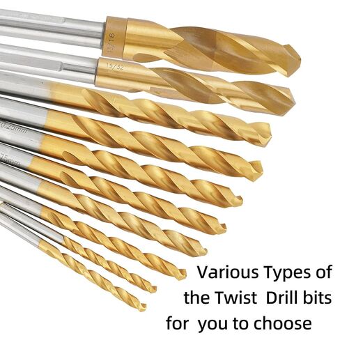 59/64" Drill Bit, M2 High Speed Steel Titanium Coated 59/64 Inch Drill Bits Set for Metal Stainless Steel, 1/2" Reduced Shank in Kuwait