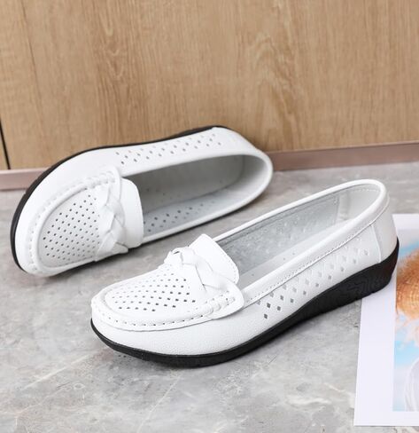 Loafers for Women Business Casual Shoes Comfortable Lightweight Penny Loafers Slip On Work Flats Driving Moccasins Boat Shoes in Saudi Arabia