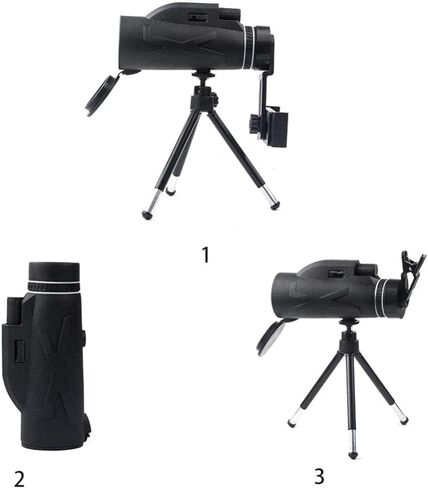 Telescopes for Adults Astronomy, High Power Monocular Telescope Hd 80X100 Photograph Camera Hiking Camping Optical Lens Outdoor Adjustable Clip Zoom Type1 in Saudi Arabia