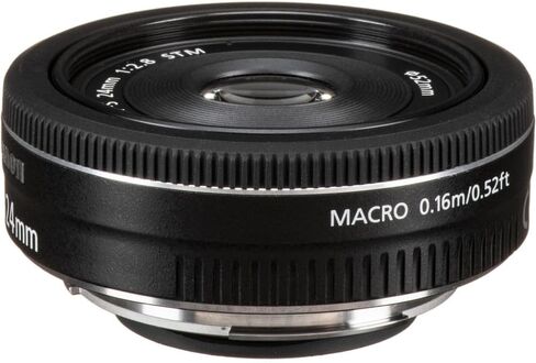عدسة كانون EF-S 24 ملم f/2.8 STM | برايم صغير الحجم ذو زاوية واسعة مع فتحة f/2.8 ساطعة وتركيز تلقائي سلس | للتصوير الفوتوغرافي أثناء السفر والشوارع واليومي (9522B002) + محول EF-EOS R + حقيبة + بطاقة سعة 64 جيجابايت in Kuwait