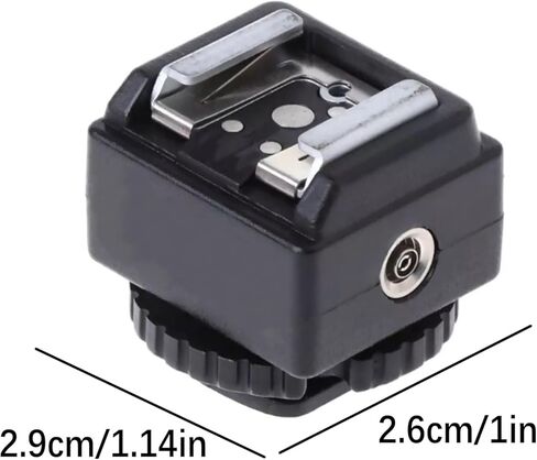 Camera Flash Hot Shoe Converter Adapter with PC Sync Socket Support Exit Flash Suitable for Canon Camera in Saudi Arabia