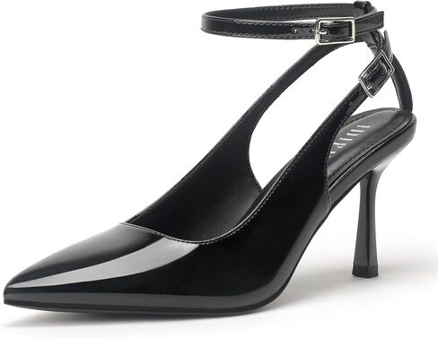 IDIFU Slingback Heels for Women Pumps Closed Toe High Stiletto Heels Pointed Toe Ankle Strap Dress Shoes Wedding Prom Bridal Party Work Fashion Sexy Comfortable Pumps in Saudi Arabia